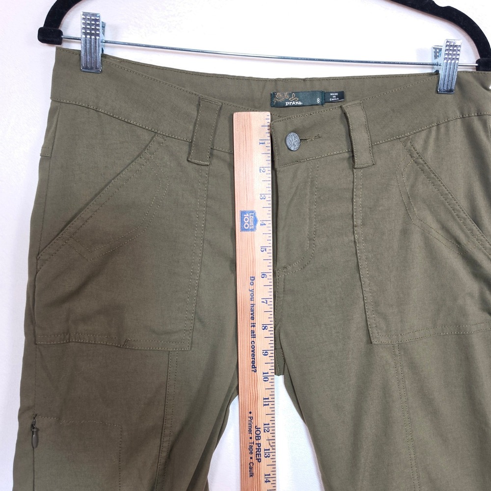 Prana Halle Convertible Pants Womens 8 Green Gorpcore Hiking Utility Athleisure - Picture 4 of 16